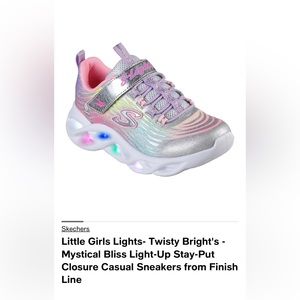 New Little girls lights twisty bright’s light up stay put sneakers shoes 2 3 🎁